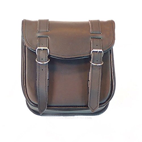 DEALER Quality Black On Black Synthetic Leather Motorcycle Biker Sissy Bar Tool Travel Bag With Quick Release Clip Buckles - 3 Layer Built To Last With Heavy Stitching And Durable Straps - Felt Lined