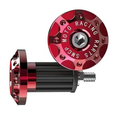 2 PCS Motorcycle Bar End Plug, 7/8" Alloy Handlebar Grip End Caps, Universal Handlebar Plug Replacement, for Most Dirt Bikes, Mountain Bike, Electric Bike (Red) - color: Red