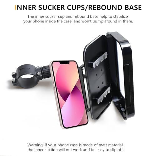 UTV ATV Phone Mount Waterproof Holder Compatible with Polaris RZR Ranger General Pioneer Talon Can Am Commander Maverick X3 Kawasaki Bike Motorcycle with 1.75"-2" Roll Bar Cage Accessories