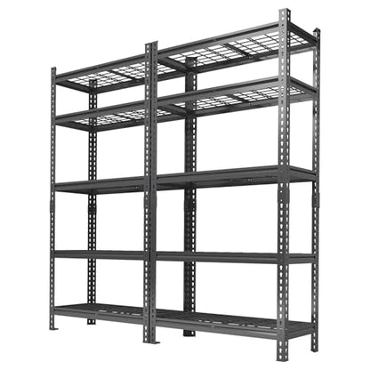 Heavy Duty Metal Storage Shelves - 5-Tier Adjustable Shelving Unit with 2500 LBS Load Capacity for Garage, Pantry, Basement, Bathroom, Laundry Room Organizer, 36" Long x 16" Wide x 72" High - size: 72" H x 36" W x 16" D