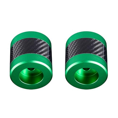 Advanblack Protek Machined CNC Alumium with Carbon Fiber Inlay Crash Bar Slider (Green CNC w/Carbon Inlay) - color: Green CNC w/ Carbon Inlay