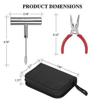 61Pcs Tire Repair Kit, Wheels Quick Seal, Universal Tire Repair Tools for Tire Repair for Car Truck Tractor Trailer Motorcycle - size: 61pcs