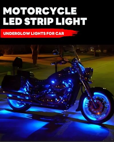 12V Led Light Strip 12.7" Waterproof Blue Led Light Strips for Car Golf Cart Motorcycles Truck Boat Led Strip Lights,Pack of 4 - color: Blue Led Light Strip