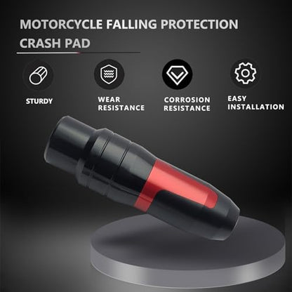 Universal Rear Frame Sliders Crash Pad Replacement for B-MW Kawasaki Yamaha Honda Suzuki CNC Aluminum Motorcycle Accessories Anti Falling Protection(Red) - color: Red