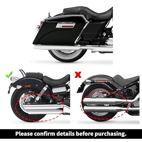 XMT-MOTO Hard Saddlebags Saddle bags W/Lid Latch Key Fit for Harley Davidson 1994-2013 Touring road king ultra street glide electra glide and 1984-2017 Softail Gloss Black - color: Gloss Black/Chrome Latches, size: Standard