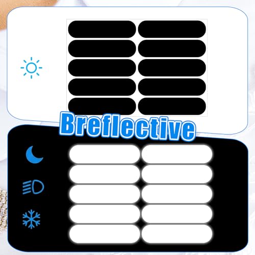 Ymapinc 16PCS Helmet Reflective Stickers, Night Visibility Reflective Tapes for Motorcycle Helmet Decals, Bike, Hard Hat Stickers for Safety