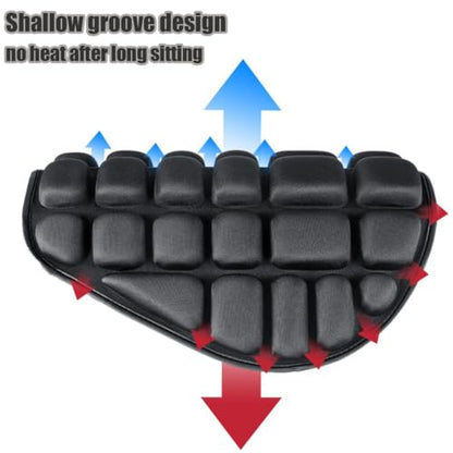 Motorcycle Seat Cushion for Harley Davidson Softail Fat Boy 1990-2024, Gel Motorcycle Seat Cushion Pain Relief for Long Rides Breathable Anti-Slip Ergonomic Design