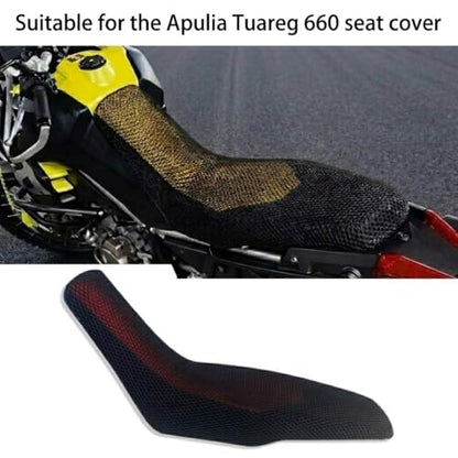 Motorcycle Seat Cover for Aprilia Tuareg 660 2021-2023, 3D Mesh Airflow Breathable Seat Cushion Protector, Anti-Slip Heat Insulation Sun-Proof Saddle Pad Accessories