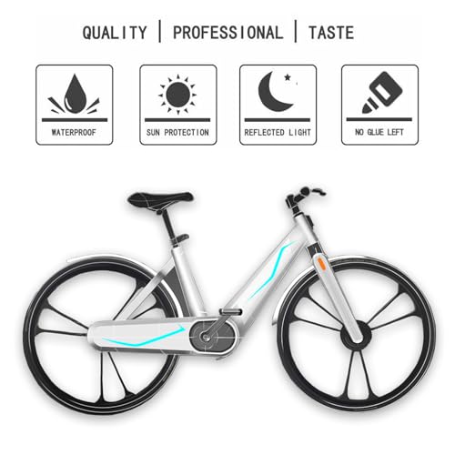 Awonderful Motorcycle Fairing Sticker Decal, Reflective Vinyl Decal with Strong Stickiness for Kawasaki Ninja400 H2 H2SX,4 Pcs Per Set (Sky Blue) - color: Sky Blue