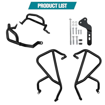 Highway Crash Bar Engine Guard Bumper Protector for Honda NX400 NX500 2024 2025 2026 NX 400 500 Motorcycle Frame Falling Protection Accessories (Upper and Lower)