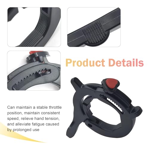 Motorcycle Cruise Control Assist, Anti-skid Cruise Control Handlebar Lock, Handlebar Clamp with Quick Release Throttle Button, Throttle Booster for Motorcycles E-bikes (Black)