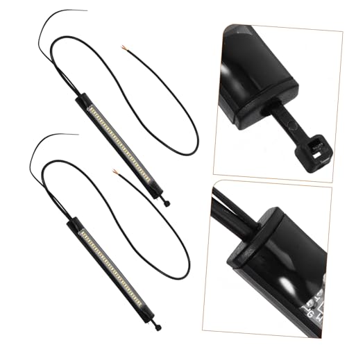 HEALLILY 2pcs Dual Flexible Led Turn Signal Lights for Motorcycles Stylish Daytime Running Light Strips Easy Installation for Enhanced Visibility and Safety
