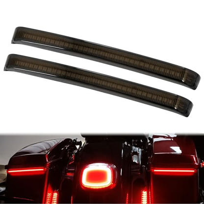 LED Saddlebag Tail Light with Running Brake Light and Sequential Turn Signal Lamp Fit for Harley Touring Street Glide Road King Road Glide Electra Glide Ultra Limited 2014-2023 (Black Lens) - color: 2014-2023 Black