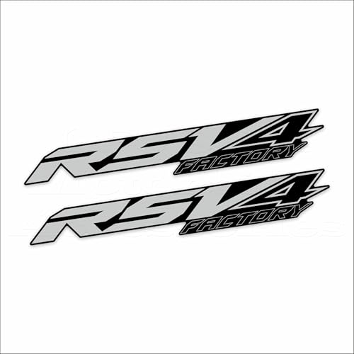 Motorcycle Rear Fairing Reflective Sticker Decals- Waterproof Decal Compatible with Aprilia RSV4 2021-2024 (Gray-Black) - color: Gray-black
