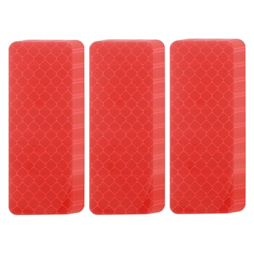 PATIKIL Reflective Stickers (Rectangle, Red) (50 Pcs) High Visibility Safety Reflective Tape Adhesive Waterproof Warning Strips for Car/Motorcycle/Helmet/Trailer Truck - color: Red, size: Rectangle