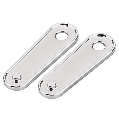 Chrome Motorcycle Rear Passenger Floorboard Foot Peg Frame Plates Compatible for 1993-2023 Harley Electra Road Street Glides Road Kings & Trikes - color: Chrome