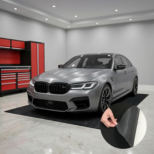 FLEXIMOUNTS 17' x 8' Garage Floor Mat Oil Spill Mat with Waterproof Slip-Resistant Backing, Waterproof Rubber Backing Floor Protection Shop Toolbox Containment Carpet, Absorbent, Slip-Resistant - size: 17' x 8' w/ Rubber Backing