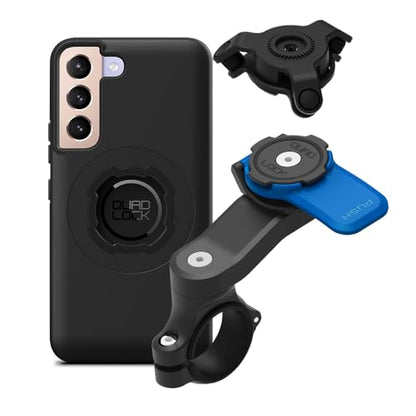 Quad Lock Motorcycle Handlebar Mount Kit with Vibration Dampener and MAG Phone Case for Samsung Galaxy S22 - size: Galaxy S22