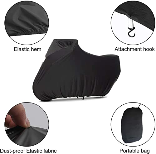WinPower Indoor Motorcycle Cover Stretch Elastic Dustproof Covers for Motorbikes, 104 x 41 x 49 inches - size: 2XL(104 x 41 x 49 inches)