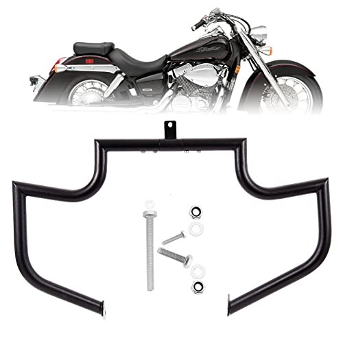 Kinglemc Crash Bar Engine Guard Highway Bar for Honda 750 VT750 VT750C VT400 Shadow Aero Phantom Spirit (Black) - color: Ordinary-Black