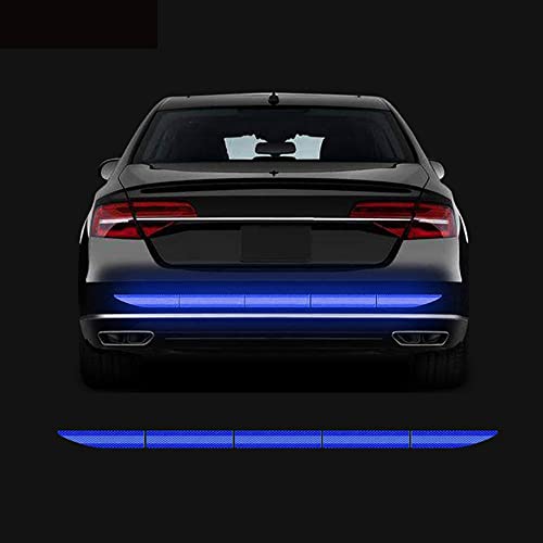 5pcs/Set Diamond Grade Reflective Stickers High Intensity Night Visibility Safety Warning Sign Reflective Tape Stickers for Cars Trucks Helmets Motorcycle Bumper Sticker 35.83x1.57in - color: Blue