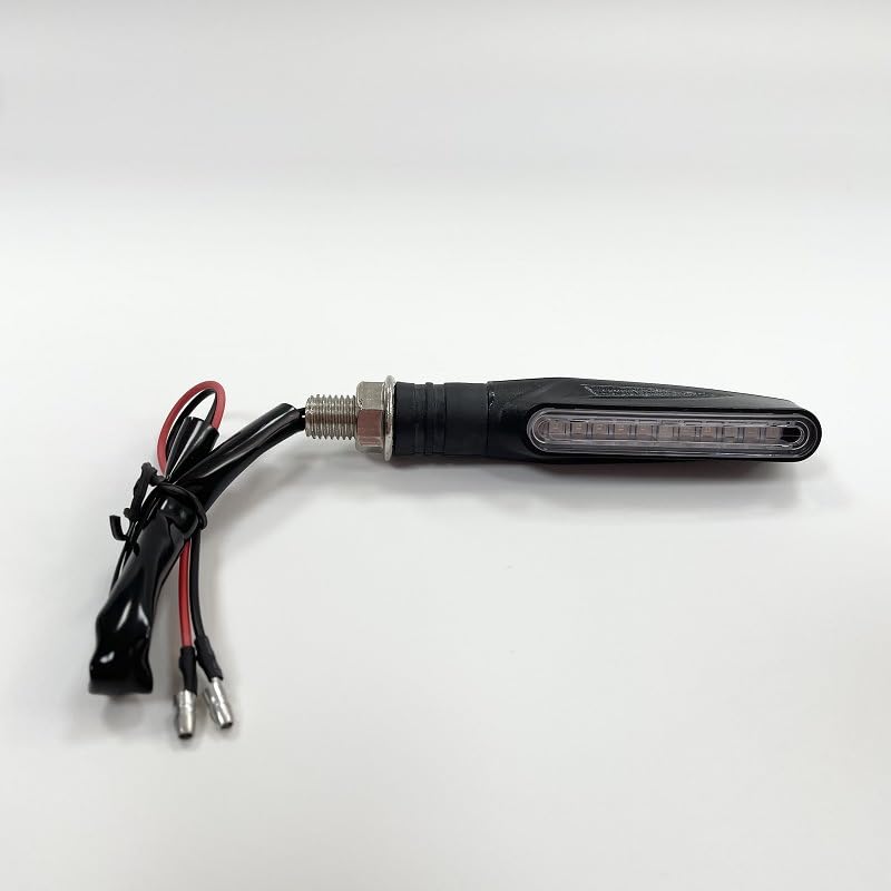Motorcycle LED Turn Signal Assemblies, Sequential Flow, Yellow Light, 12V, 83g, Plastic, （2 lights a set,not 4）
