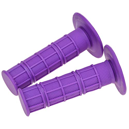 HIAORS Universal 22mm 7/8" Handlebar Grip Soft Rubber Hand Grips Compatible with CRF50 XR50 KLX250 SSR125 Pit Bike CRF150F CRF230F CRF250F CRF450F TTR110 TTR125 Dirt Bikes Motorcycle Parts Purple - color: Purple