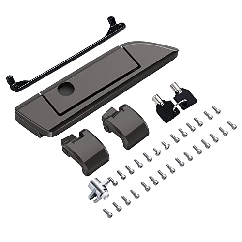 Moto Onfire Black Jack Metallic Tour Trunk Luggage Latches Hinges Fit for AB Harley Touring Razor Chopped King Tour Trunk Luggage - color: Black Jack Metallic