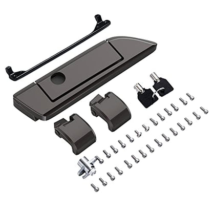 Moto Onfire Black Jack Metallic Tour Trunk Luggage Latches Hinges Fit for AB Harley Touring Razor Chopped King Tour Trunk Luggage - color: Black Jack Metallic