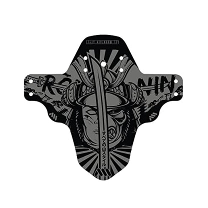 MTB Front Wheel Mud Guard - Lightweight & Durable Protection - Universal Fit - Protect Against Mud, Water Spray and More - color: Ronin/Grey