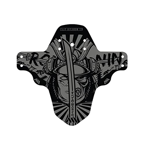 MTB Front Wheel Mud Guard - Lightweight & Durable Protection - Universal Fit - Protect Against Mud, Water Spray and More - color: Ronin/Grey
