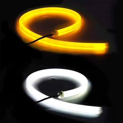 Led Flexible Soft Daytime Running Lights, 12V White/Yellow (45cm/ 22“)