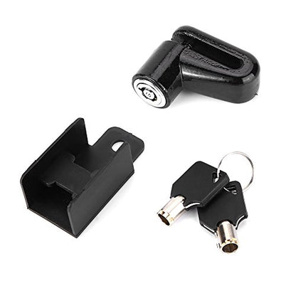 Wheel Lock, Disk Brake Alarm for Metal Bike Lock Disc Brakes Theft Locks, Disk Brake Alarm for with Plastic Frame and Keys, Black (Black) - color: Black