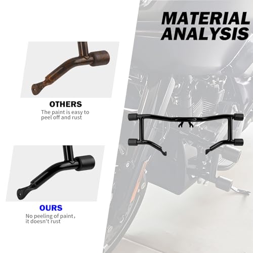 Engine Guard Flat-Out Bar Fit for Harley Touring Street Glide Road Glide Road King Electra Glide Ultra (F- Engine Guard for 14-23 Touring) - size: F- Engine Guard For 14-23 Touring