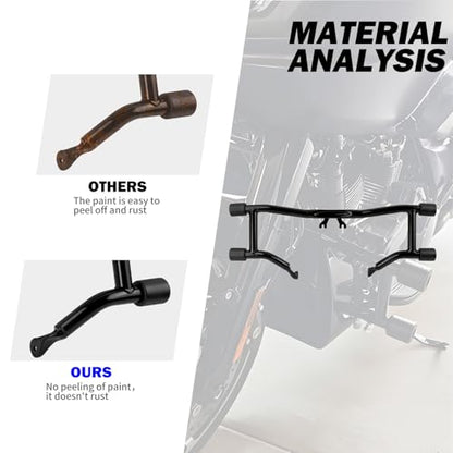 Engine Guard Flat-Out Bar Fit for Harley Touring Street Glide Road Glide Road King Electra Glide Ultra (F- Engine Guard for 14-23 Touring) - size: F- Engine Guard For 14-23 Touring