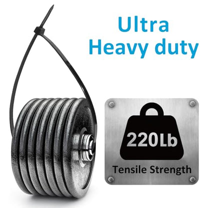 Large Zip Ties Heavy Duty Outdoor 24 inch (40 Pack), Heavy Duty Zip Ties 220 lbs, Black, by ANOSON - size: 24"/40 pk (220 Lb)