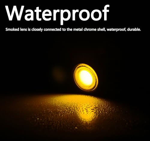 Motorcycle Front LED Turn Signals Universal Bullet Running Lights Chrome Indicator Light Compatible with Honda Harley Suzuki Yamaha Kawasaki - color: Amber+White