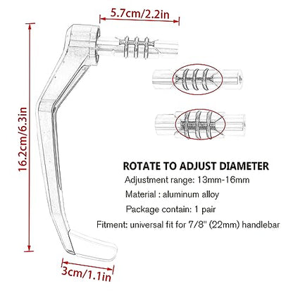 Compatible with 7/8" 22mm Brake Clutch Lever Guard CNC Aluminum Blue Motorcycle Handlebar Levers Protector Accessories - color: Blue