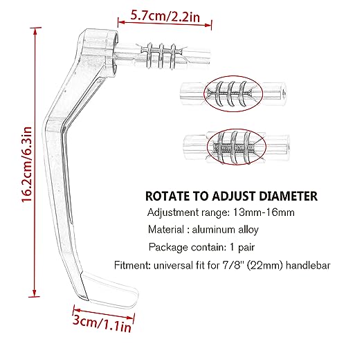 Compatible with 7/8" 22mm Brake Clutch Lever Guard CNC Aluminum Red Motorcycle Handlebar Levers Protector Accessories - color: Red