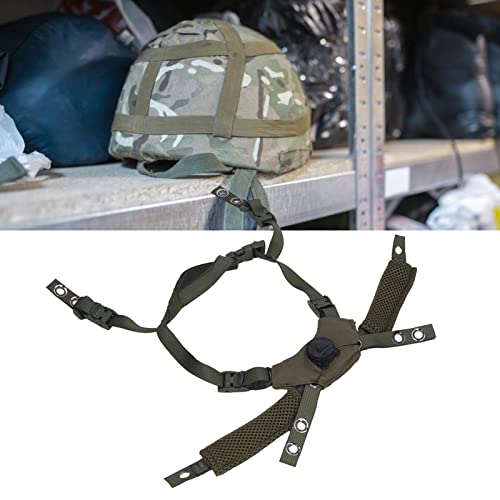 Helmet Chin Strap for Fast MICH Wendy Helmet, 4 Points Tactical Helmet Accessories Retention System Chin Strap, Helmet General Suspension Lanyard with 4 Sets of Fastening Screws - color: OD Green