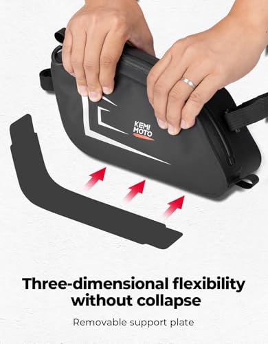 KEMIMOTO Motorcycle Side Bag, Tool Bag with Fully waterproof design & Air-Tight Zipper, Compatible with Rebel 300/500 (2017-2026) Universal Motorcycle Frame Bag 2Pcs - style: Tpu-1 Pair