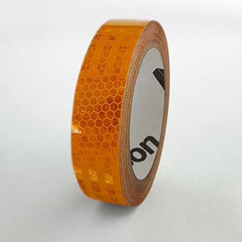 High Intensity Retro Reflective Tape (HXREF) [4 Rolls] 1" (25mm) x 10 yds Yellow - color: Yellow, size: 1"(25mm) [4 rolls]
