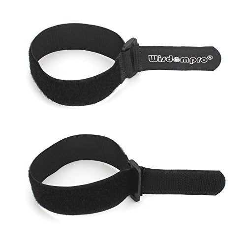 12 Pack 1 x 12 Inches Hook and Loop Reusable Fastening Cable Tie Down Straps by Wisdompro - Reusable, Durable Functional Ties to Keep Your Home, Office, Workspace from Tangled Messes of Cords - size: 1 x 12 Inch, 12 Pack