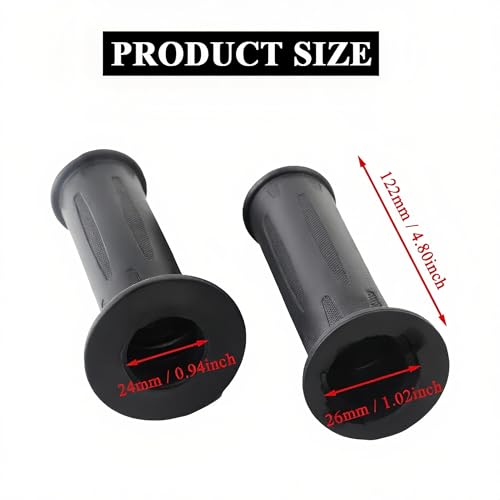 Motorcycle Handlebar Grips 24mm 26mm Non Slip Rubber Hand Grips Black Compatible with BMW R1250GS R1200GS S1000RR R1150 F650 F700 F800 K1600 Series