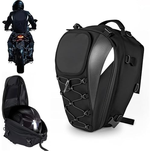 Motorcycle Tail Bag for Yamaha MT09 MT 09 Tracer 900 XSR900,Expandable Helmet Backpack,Large Capacity Rear Seat Luggage,Waterproof Dual Shoulder Travel Pack
