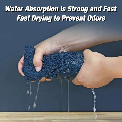 Big RED ATRJL01R Microfiber Cleaning Cloth: 18"X18" Cleaning Towels with 3 Color, 12 Pack, Grey/Blue/Yellow