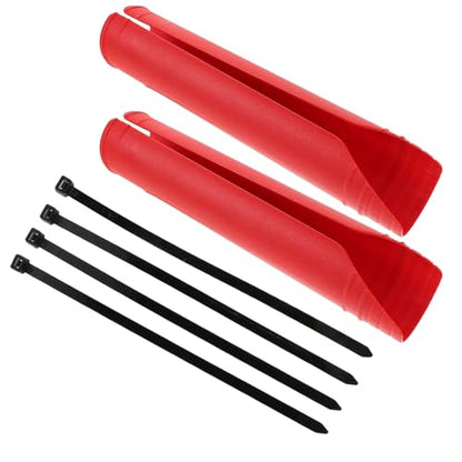 Motorcycle Front Fork Shock Absorber Covers Set, Red Plastic Fork Boots Guard for Dirt Bikes, Off-Road Protective Sleeve Replacement Parts