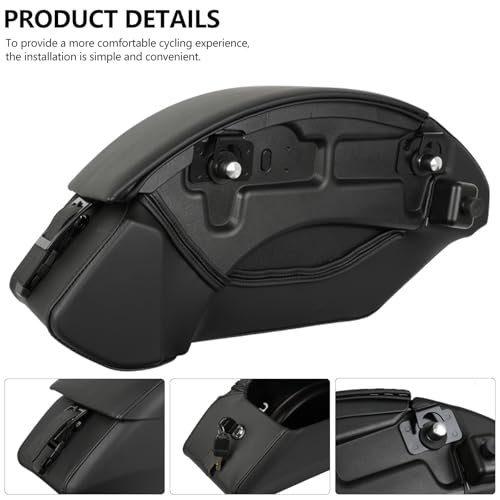 Motorcycle Saddlebag Side Pocket luggage Fits for Indian Scout Sixty ABS 2015-2023 Model Black - color: Black