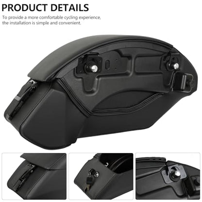 Motorcycle Saddlebag Side Pocket luggage Fits for Indian Scout Sixty ABS 2015-2023 Model Black - color: Black