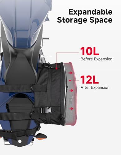 KEMIMOTO Motorcycle Saddlebags Expandable 20-24L Saddle bags with Rain Covers Compatible with Dirt Bike Dual Sport Motorcross Motorbike Racing Mountain Off-Road Mini Motorcycle Side Bags